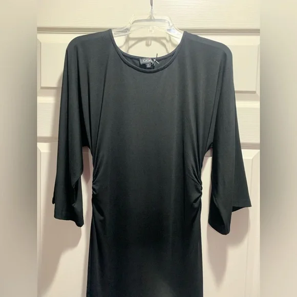 Giorgio Armani Black Maxi Dress with Side Ruched Detail - Picture 2 of 4